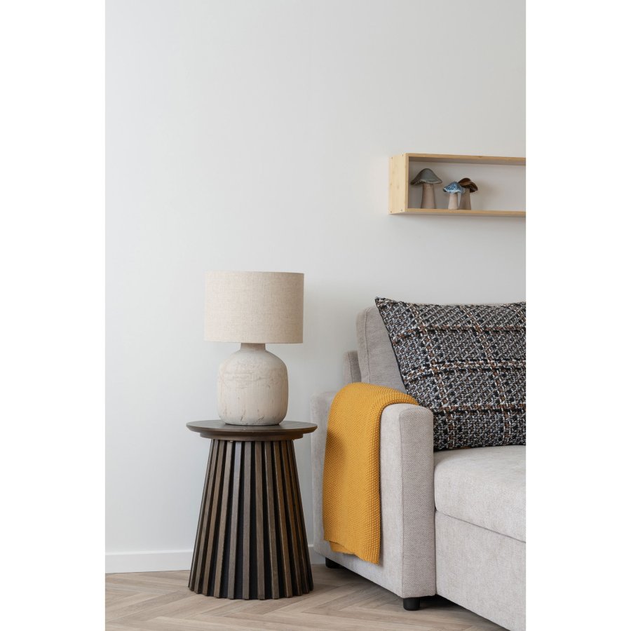 HOUSE NORDIC Santos rutete, rektangulr - oker resirkulert bomull (130x170)