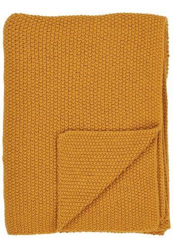 HOUSE NORDIC Santos rutete, rektangulr - oker resirkulert bomull (130x170)