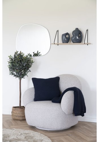 HOUSE NORDIC Santos rutete, rektangulr - mrkebl resirkulert bomull (130x170)