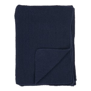 HOUSE NORDIC Santos plaid, rektangulr - mrkebl genanvendt bomuld (130x170)