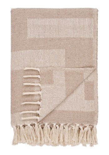 HOUSE NORDIC Adana Plaid - Pledd, taupe 130x180 cm