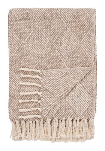 HOUSE NORDIC Bursa Plaid - Pledd, taupe 130x180 cm