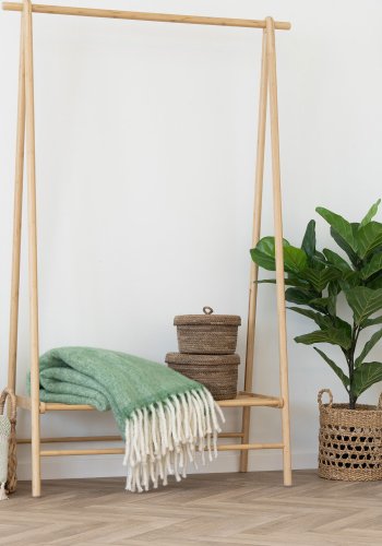 HOUSE NORDIC Caramel Plaid - Pledd, grnn 130x170 cm