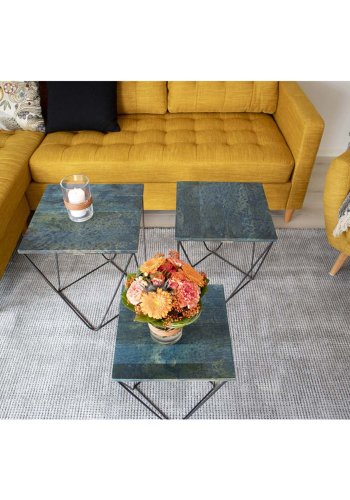 HOUSE NORDIC rektangulr Cort-pledd - gr bomull (160x130)