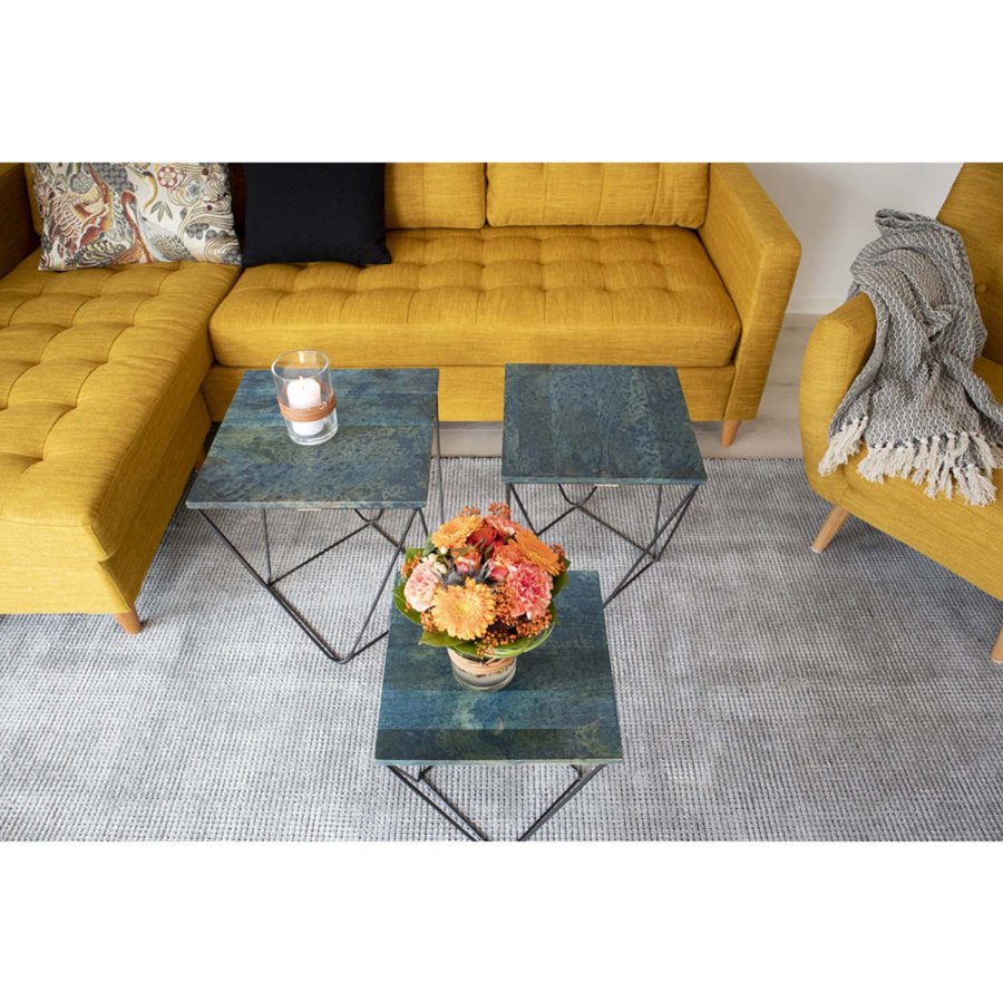 HOUSE NORDIC rektangulr Cort-pledd - gr bomull (160x130)