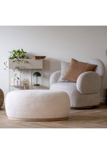 HOUSE NORDIC Kobe pyntepute, firkantet - sandfarget polyester (45x45)