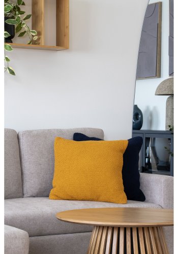 HOUSE NORDIC Santos pyntepute, firkantet - oker resirkulert bomull (45x45)