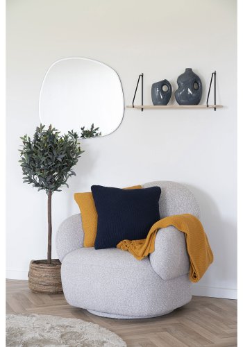 HOUSE NORDIC Santos pyntepute, firkantet - mrkebl resirkulert bomull (45x45)