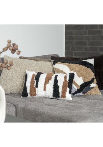 HOUSE NORDIC Tavira dekorative pute, rektangulr - grbrun bouclé polyester (45x60)