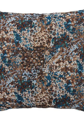 HOUSE NORDIC Blossom pute, firkantet - bl�/brun blandet polyesterstoff (45x45)