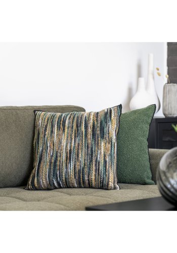 HOUSE NORDIC Lismore pute, firkantet - grnt stoff (45x45)