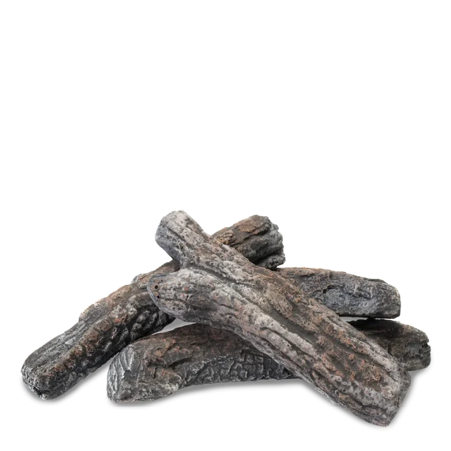 COSI FIRES Cosiburner Brennholzstücke - graue Keramik (4er-Set)