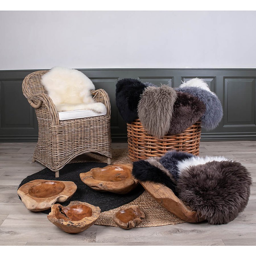 HOUSE NORDIC lammeskinn - natur, ekte New Zealand-skinn (85x50)