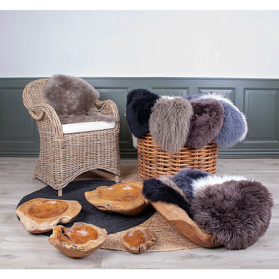 HOUSE NORDIC lammeskinn - mushroom, ekte New Zealand-skinn (85x50)