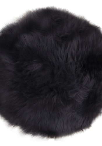 HOUSE NORDIC lammeskinnspute - svart, ekte New Zealand-skinn ( 35)