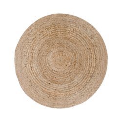 Bombay gulvtppe - natur bomuld/jute, rund (90)