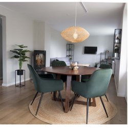 HOUSE NORDIC Bombay gulvt�ppe - natur jute/bomuld, rundt (�180)