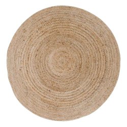 HOUSE NORDIC Bombay gulvt�ppe - natur jute/bomuld, rundt (�180)