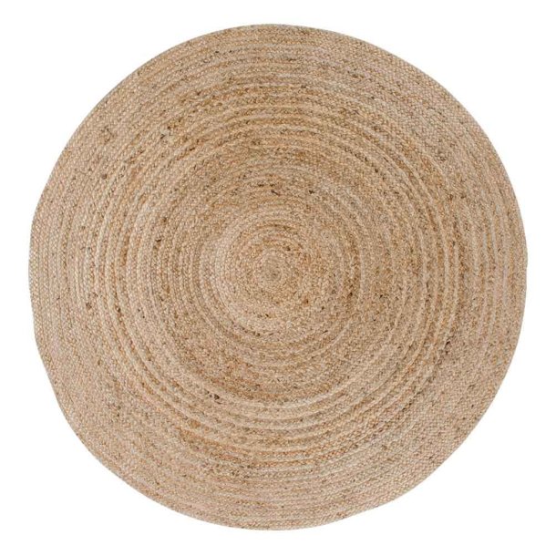 HOUSE NORDIC Bombay gulvt�ppe - natur jute/bomuld, rundt (�180)