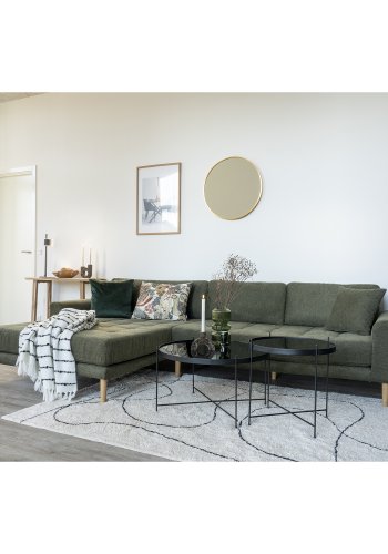 HOUSE NORDIC Tampa teppe, rektangulrt - naturlig bomull med trykk (230x160)