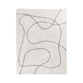 Tampa gulvtppe, Rektangulr - natur bomuld med print (230x160)