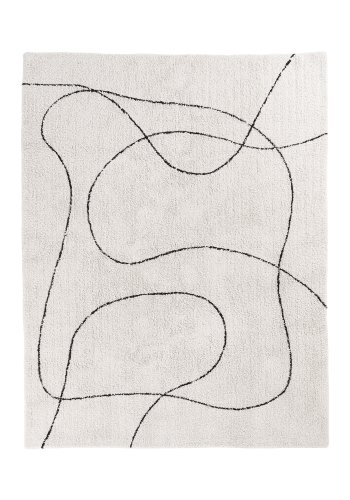 HOUSE NORDIC Tampa teppe, rektangulrt - naturlig bomull med trykk (230x160)