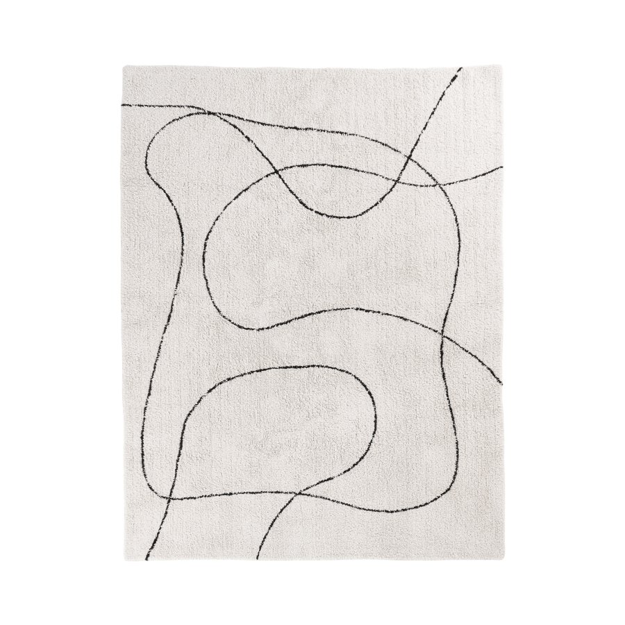 HOUSE NORDIC Tampa teppe, rektangulrt - naturlig bomull med trykk (230x160)