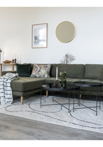 HOUSE NORDIC Tampa teppe, rektangulrt - naturlig bomull med trykk (300x200)