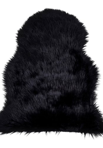 HOUSE NORDIC imitert Lammeskinn - svart polyester