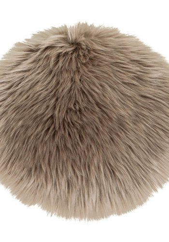 HOUSE NORDIC imitert lammeskinnspute, rund - mushroom polyester (35)