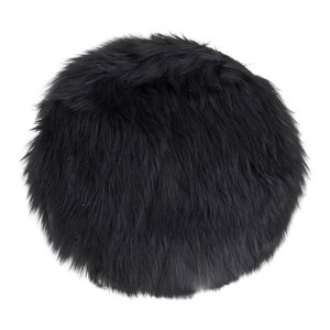 HOUSE NORDIC Imiteret Lammeskindshynde, rund - gr polyester (35)