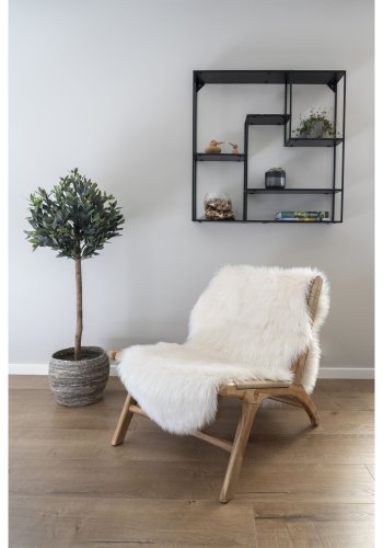 HOUSE NORDIC imitert lammeskinn - naturlig hvit polyester (60x180) 