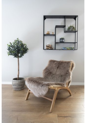 HOUSE NORDIC imitert lammeskinn - brun polyester (60x180) 