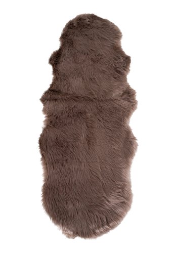 HOUSE NORDIC imitert lammeskinn - brun polyester (60x180) 