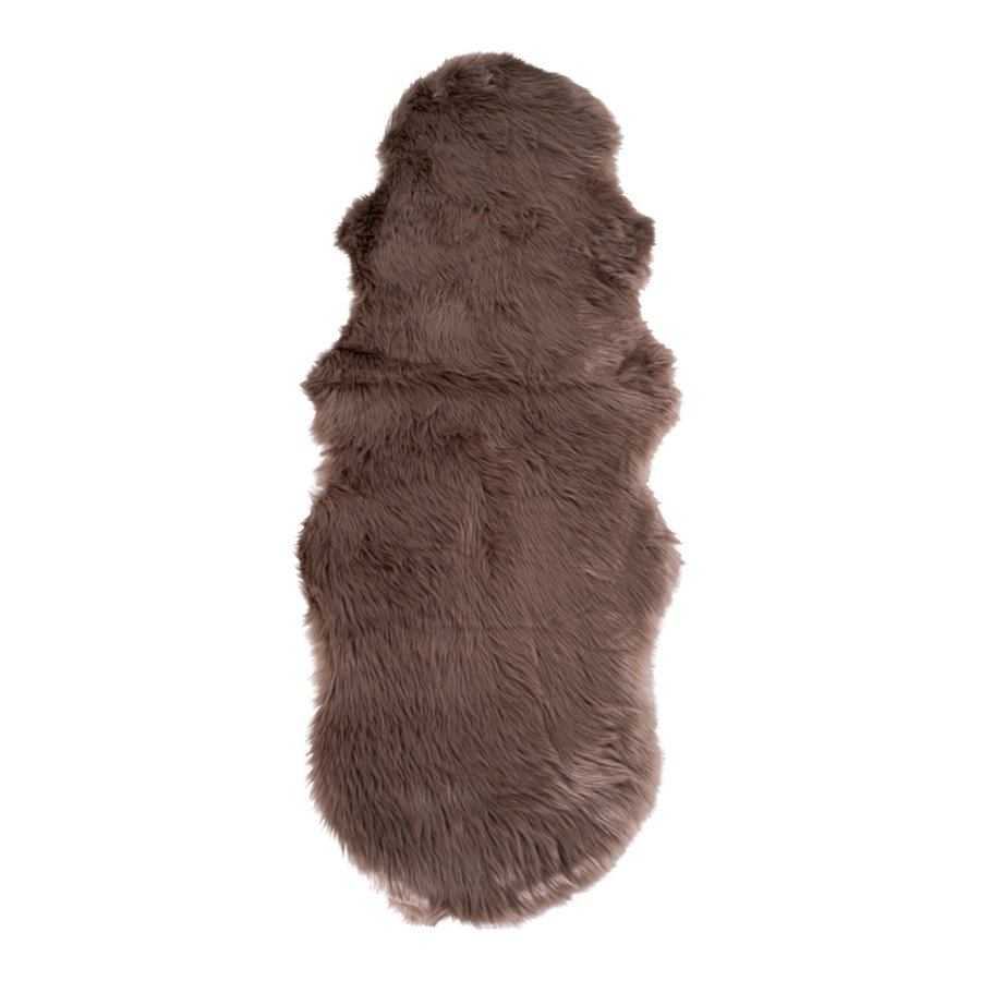 HOUSE NORDIC imitert lammeskinn - brun polyester (60x180) 