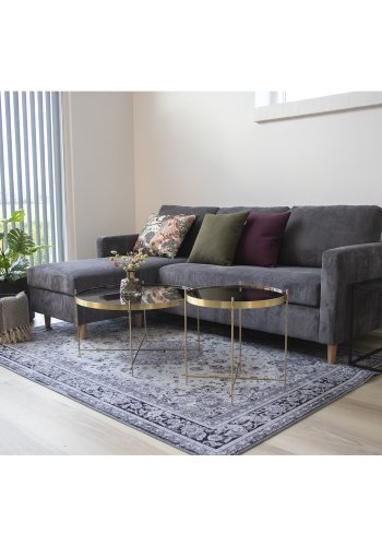 HOUSE NORDIC Havana teppe - hvit og svart chenille polyester (160x230)