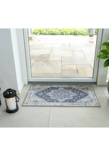 HOUSE NORDIC Havana drmatte, rektangulr - flerfarget og bl chenille polyester (50x80)