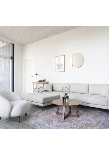 HOUSE NORDIC Havana teppe, rundt - flerfarget og oransje/bl chenille polyester (200)