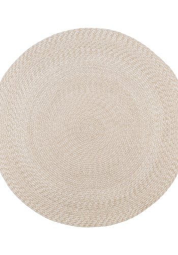 HOUSE NORDIC Menorca teppe, rundt - sand resirkulert plast (120)