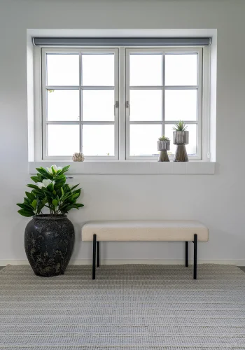 HOUSE NORDIC Dehli teppe, rektangulrt - off-white stoff 160x230)