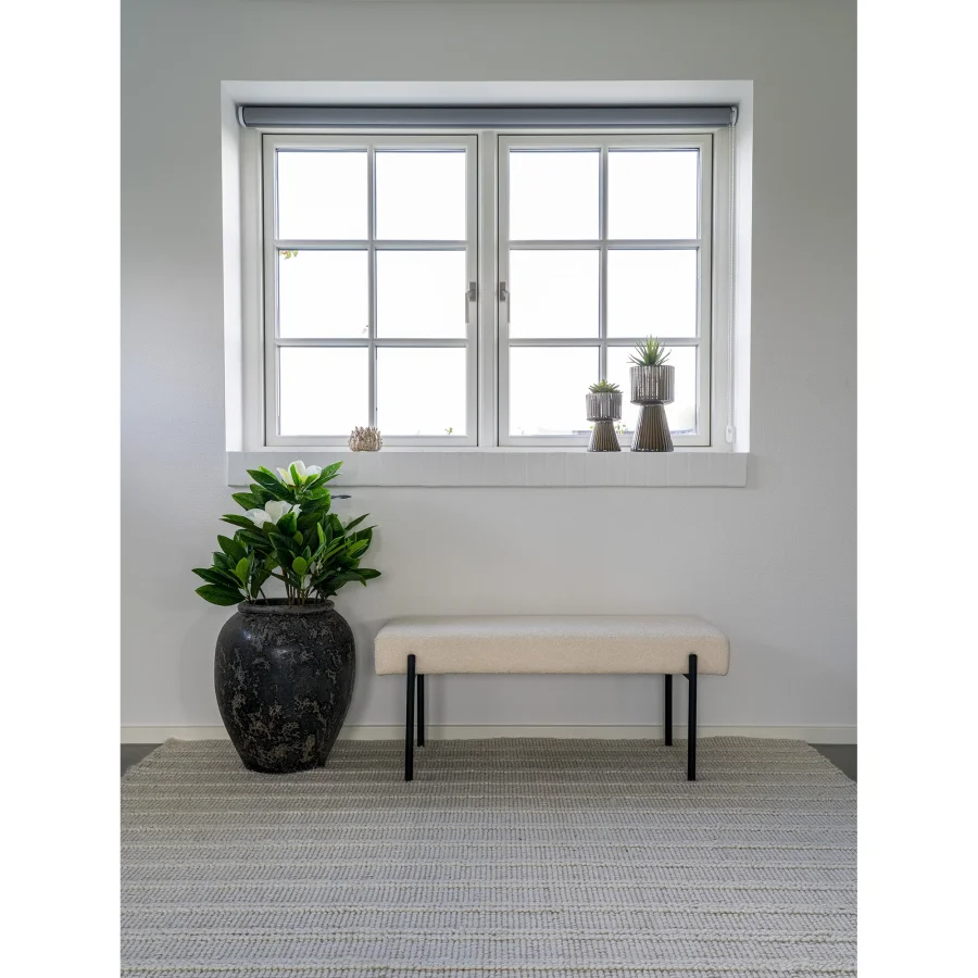 HOUSE NORDIC Dehli teppe, rektangulrt - off-white stoff 160x230)