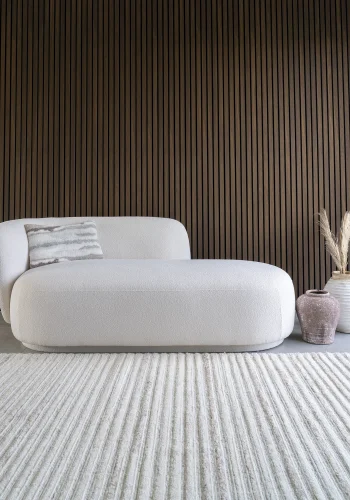 HOUSE NORDIC Mango teppe, rektangulrt - off-white stoff (160x230)