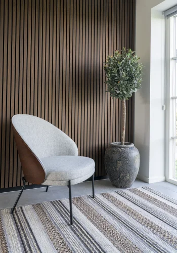 HOUSE NORDIC Morena teppe, rektangulrt - natur/gr jute/ull/bomull (160x230)