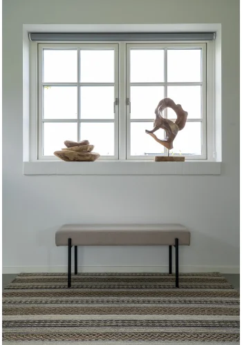 HOUSE NORDIC Morena teppe, rektangulrt - natur/gr jute/ull/bomull (160x230)