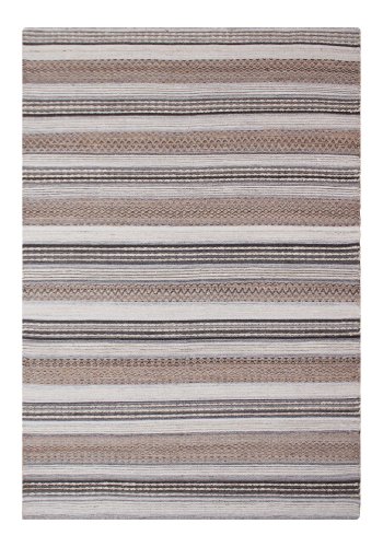 HOUSE NORDIC Morena teppe, rektangulrt - natur/gr jute/ull/bomull (200x300)