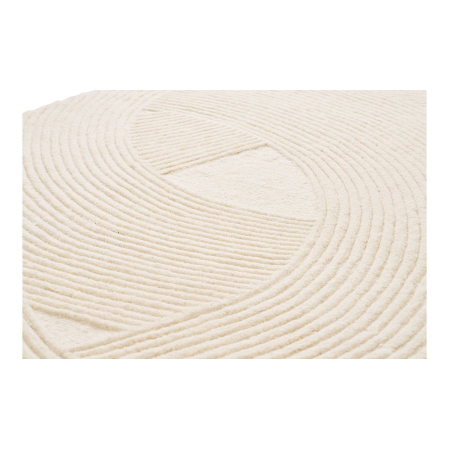 HOUSE NORDIC Pune-teppe, hndtuftet, rektangulrt - off-white ull (200x300)