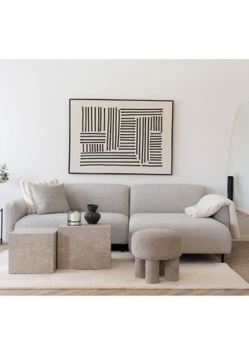 HOUSE NORDIC Pune-teppe, hndtuftet, rektangulrt - off-white ull (200x300)