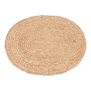 HOUSE NORDIC Bombay dkkeserviet, oval - natur jute (35x45) (st af 4)