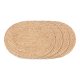 HOUSE NORDIC Bombay dekkebrikke, oval - naturlig jute (35x45) (sett med 4)