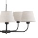TK Chicago loftlampe, m. 5 skrme - natur hr stof og sort stl